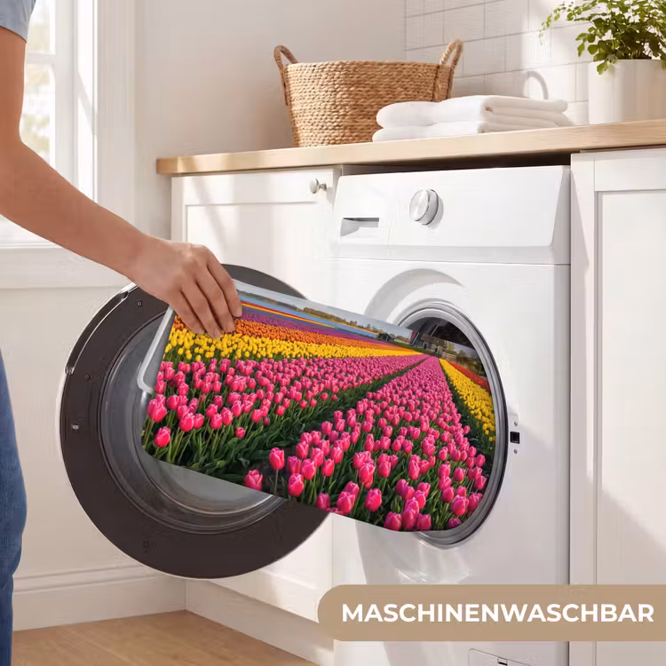 Tulpen - Holland - Molen - Kleurrijk Badmat middel -USP_WasbaarDE