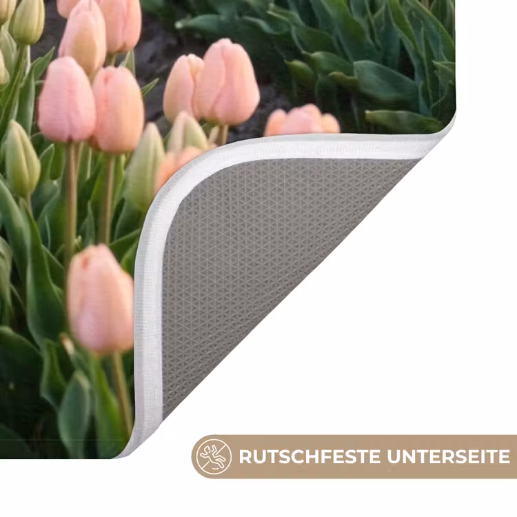 Tulpen - Landschap - Roze Badmat middel -USP_AntislipDE