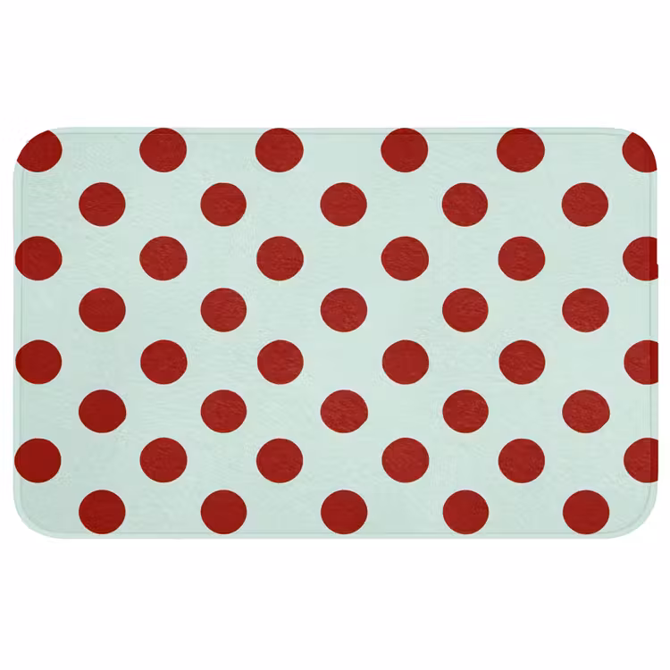 Polka - Dots - Rood Badmat middel 997 -3d