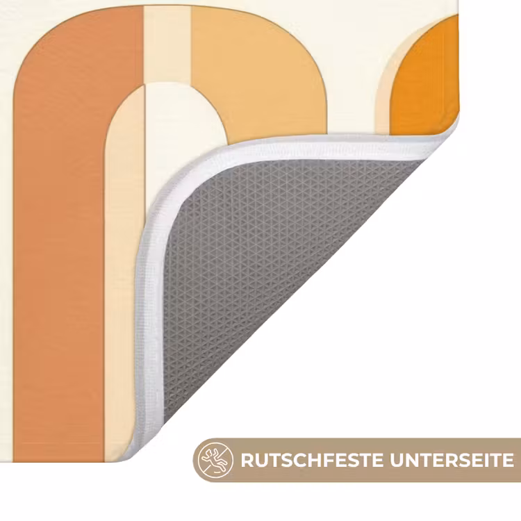 U-vorm - Retro - Oranje Badmat middel 997 -USP_AntislipDE