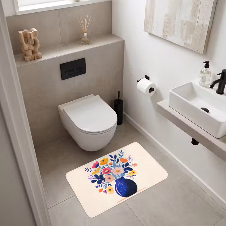 Vaas - Bloemen - Boeket Badmat middel -sfeer4