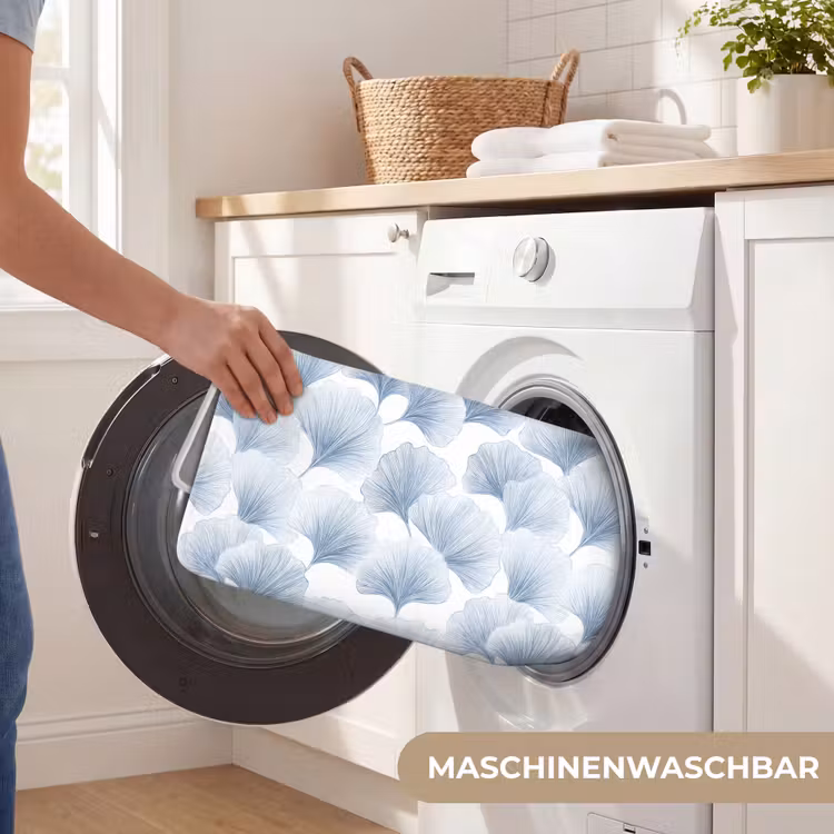 Waaier - Modern - Blauw Badmat middel 997 -USP_WasbaarDE
