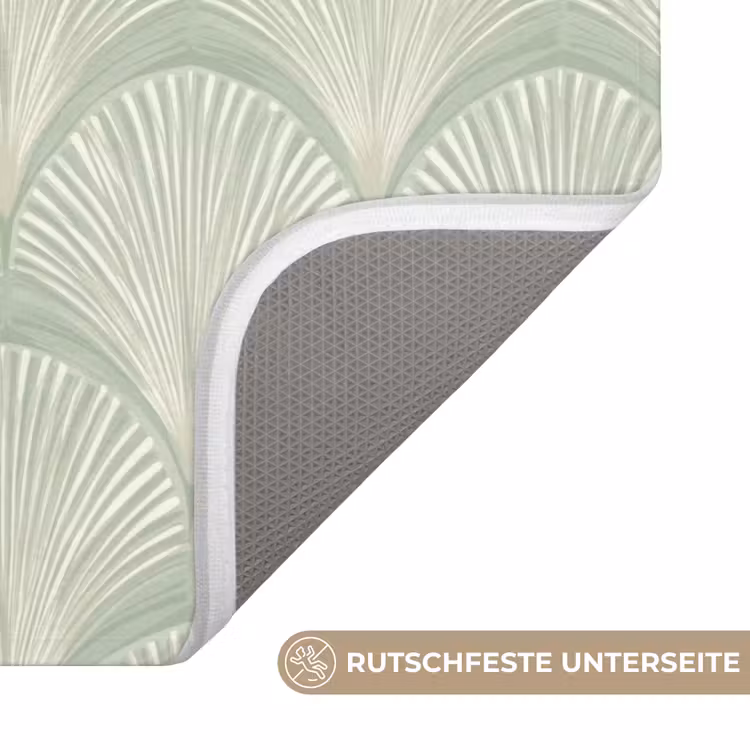Waaiers - Patroon - Groen Badmat middel 997 -USP_AntislipDE