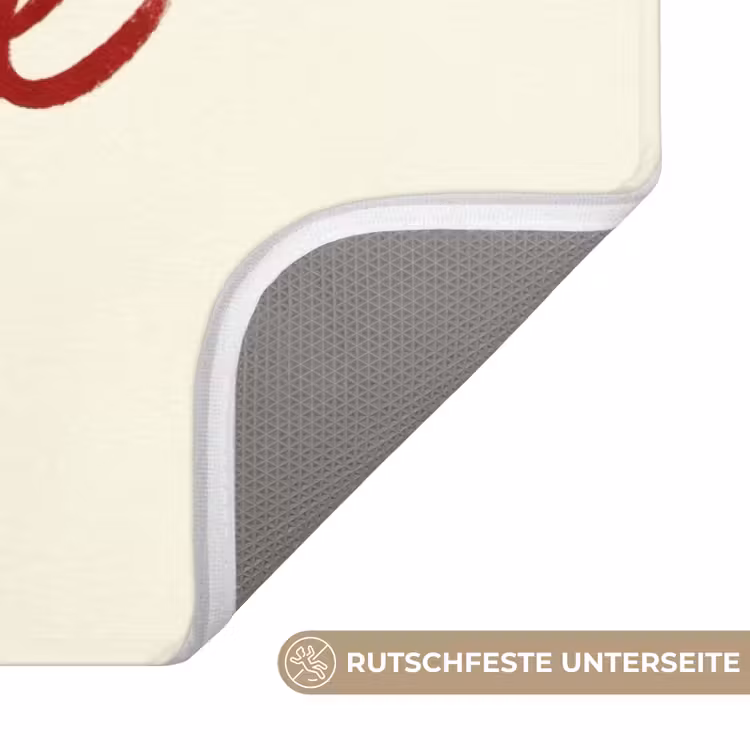 Don't lose your fire - Rood - Wit - Minimalistisch Badmat middel -USP_AntislipDE