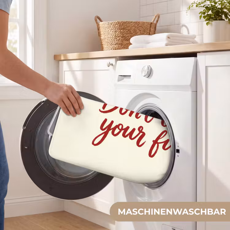 Don't lose your fire - Rood - Wit - Minimalistisch Badmat middel -USP_WasbaarDE