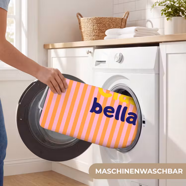 Verticaal - Strepen - Oranje - Ciao bella Badmat middel -USP_WasbaarDE