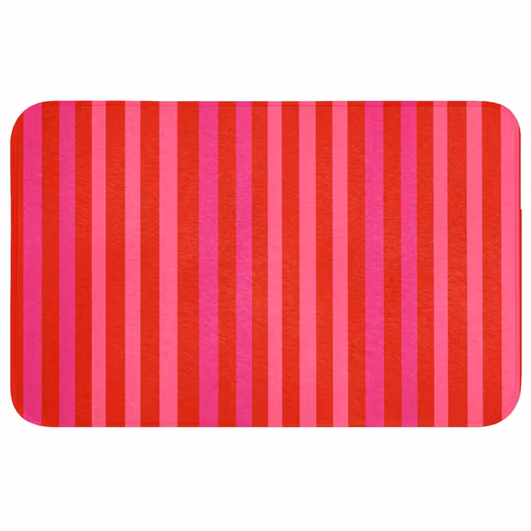 Verticaal - Strepen - Roze Badmat middel 997 -3d