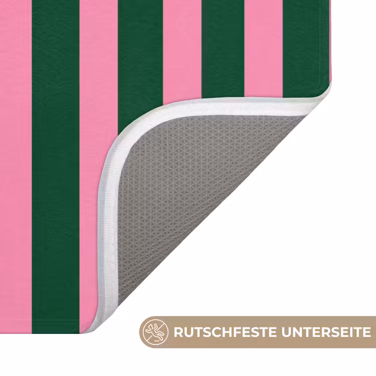 Verticale strepen - Groen - Roze Badmat middel 997 -USP_AntislipDE