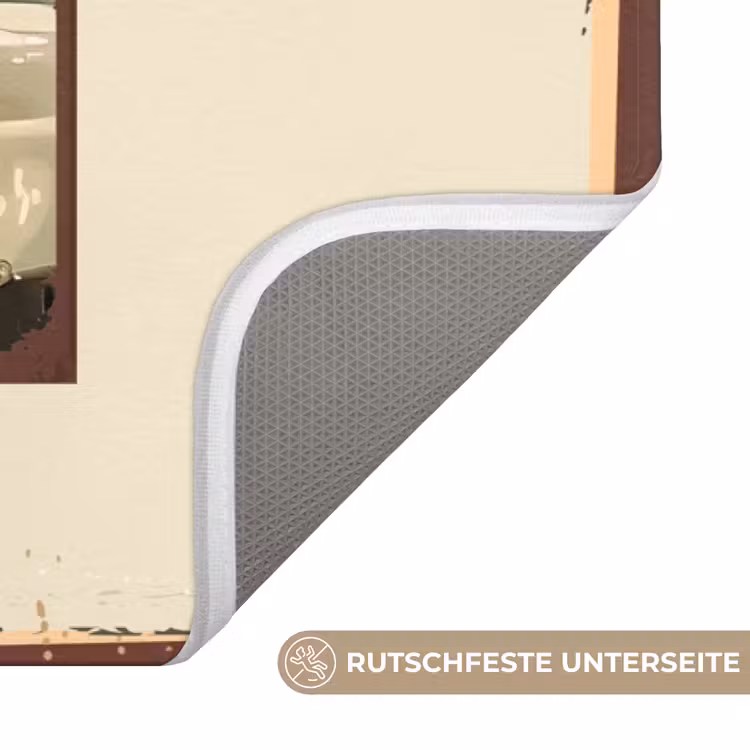 Vintage - Kat - Quotes - Wash your paws please - Spreuken Badmat middel -USP_AntislipDE