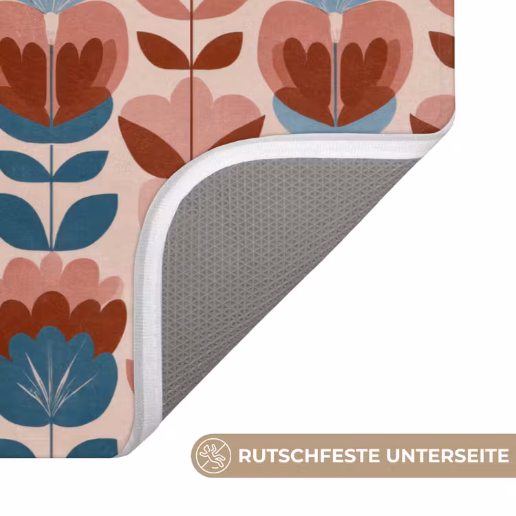 Vintage - Motief - Kleurrijk Badmat middel 997 -USP_AntislipDE