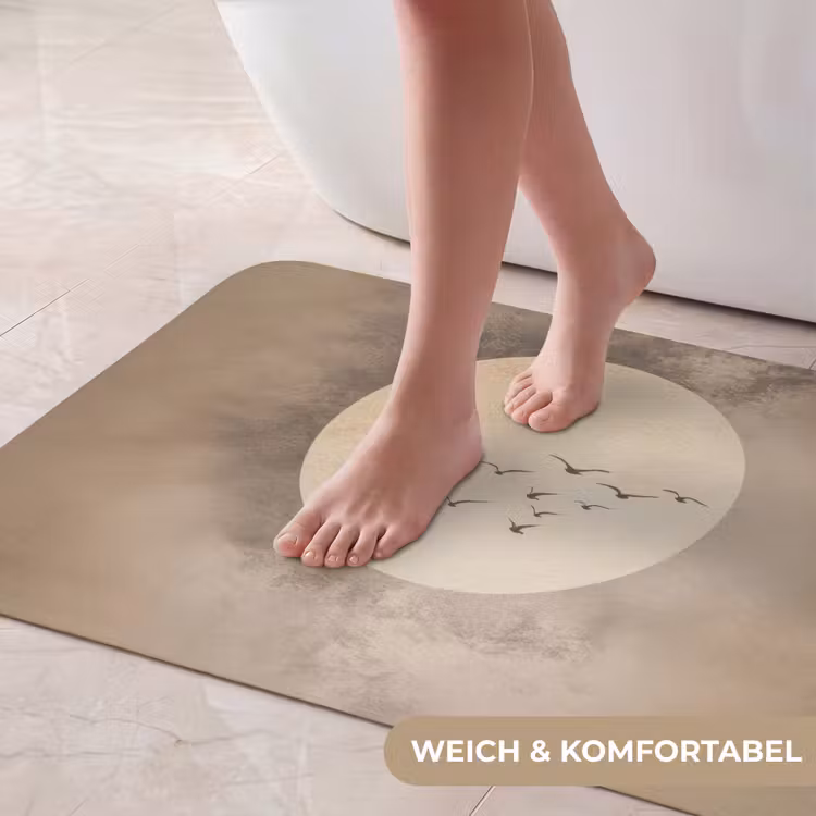 Vogel - Beige - Japandi Badmat middel -USP_ZachtDE