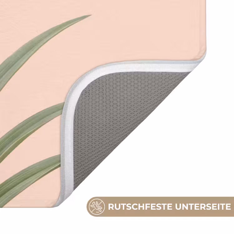 Vogel - Bloem - Natuur - Roze Badmat middel -USP_AntislipDE