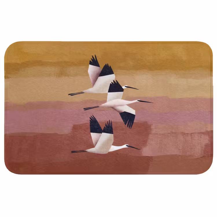 Vogels - Snavel - Abstract Badmat middel -3d