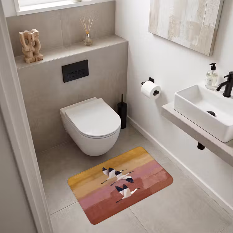 Vogels - Snavel - Abstract Badmat middel -sfeer4