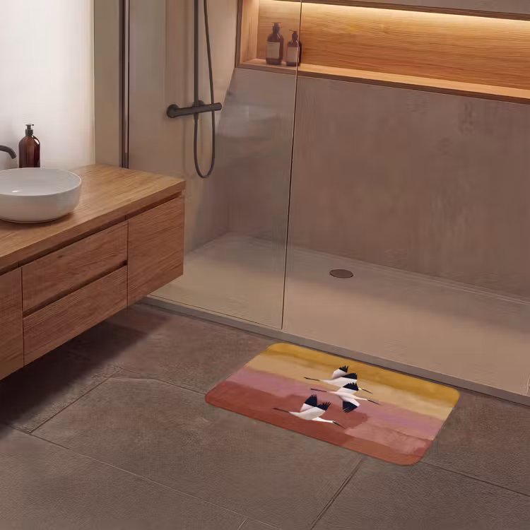 Vogels - Snavel - Abstract Badmat middel -sfeer2