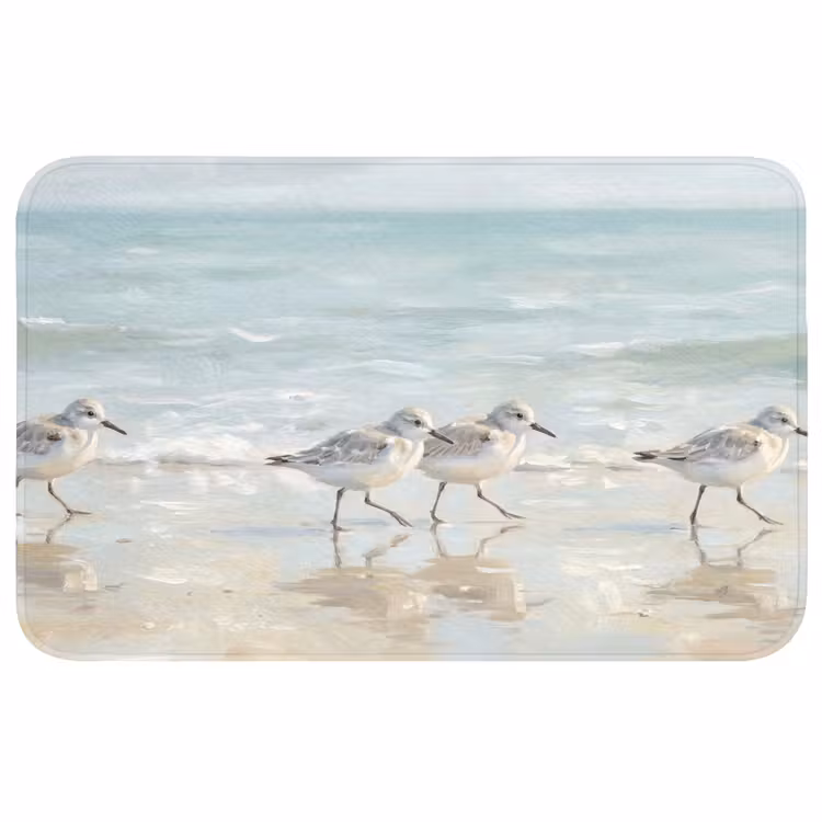 Vogels - Strand - Zee Badmat middel -3d