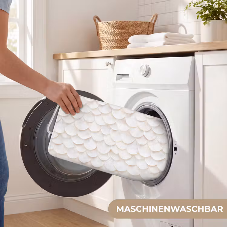 Schubben - Wit - Elegant Badmat middel 997 -USP_WasbaarDE