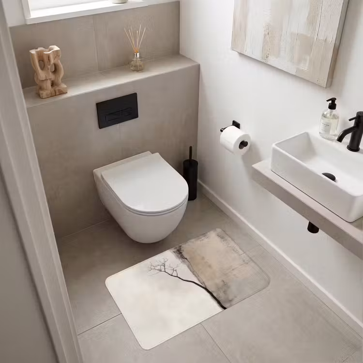 Wabi sabi - Plant - Beige Badmat middel -sfeer4