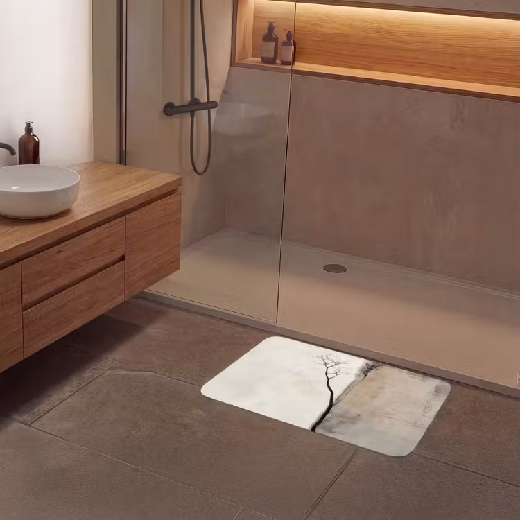 Wabi sabi - Plant - Beige Badmat middel -sfeer2