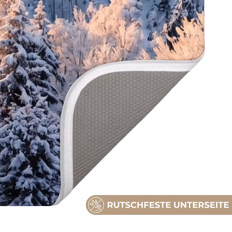Bos - Bergen - Goud - Winter - Warm Badmat middel -USP_AntislipDE