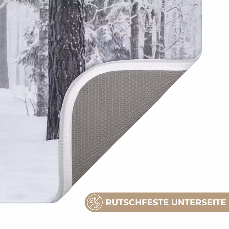Bos - Sneeuw - Pad - Winter - Stilte Badmat middel -USP_AntislipDE