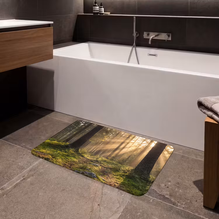 Bos - Zonlicht - Gras Badmat middel -sfeer3