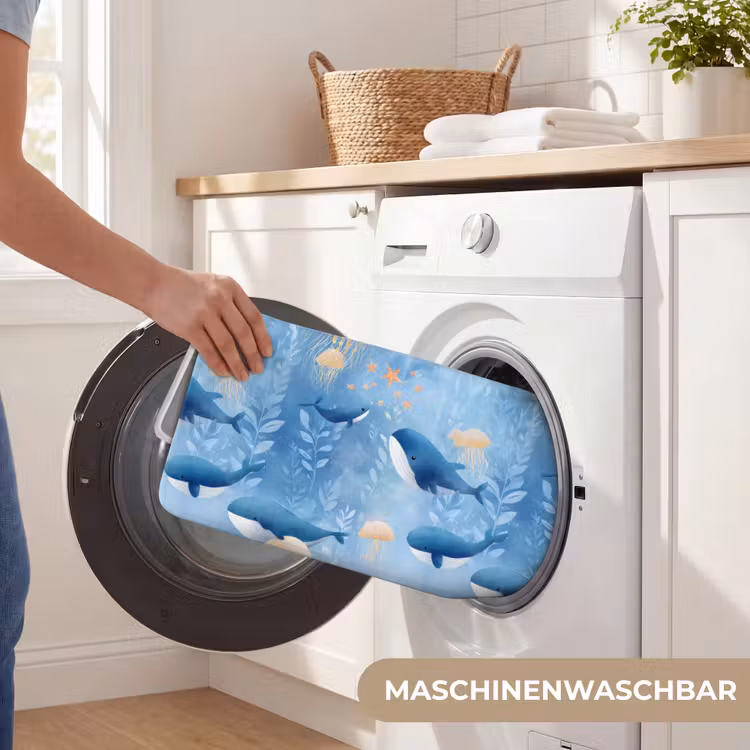 Walvissen - Oceaan - Blauw Badmat middel 997 -USP_WasbaarDE