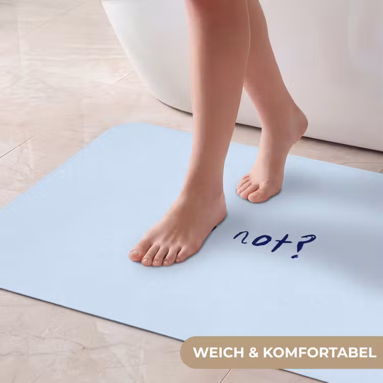 Why not - Blauw - Donker blauw - Quote Badmat middel -USP_ZachtDE