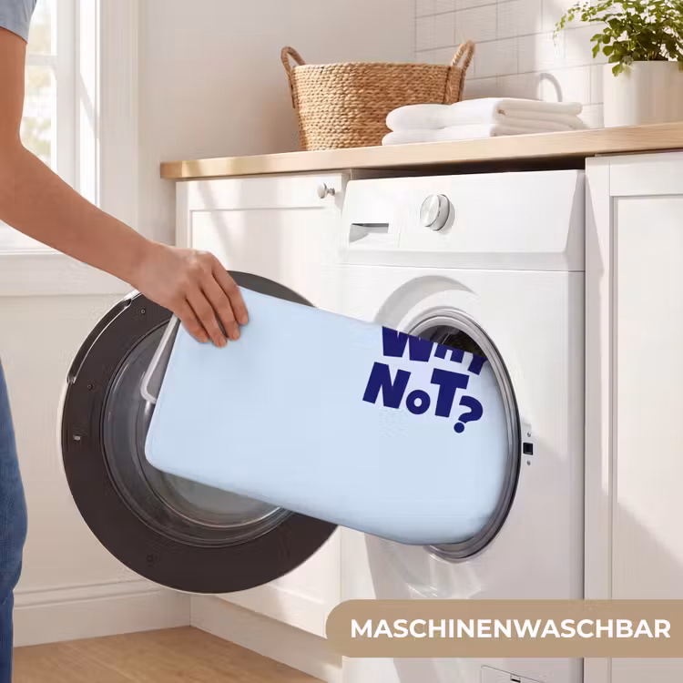 Why not - Blauw - Licht blauw - Quote Badmat middel -USP_WasbaarDE