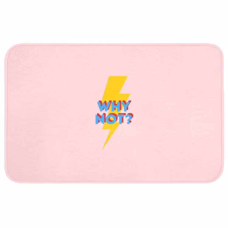 Why not - Bliksem - Roze Badmat middel -3d