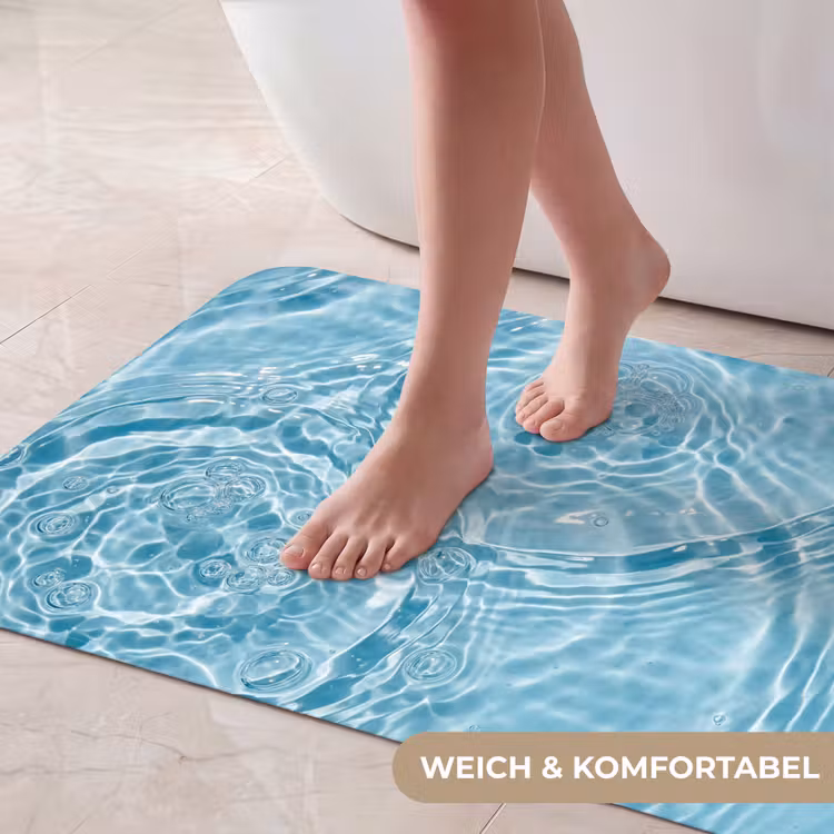 Water - Blauw - bubbels Badmat middel -USP_ZachtDE