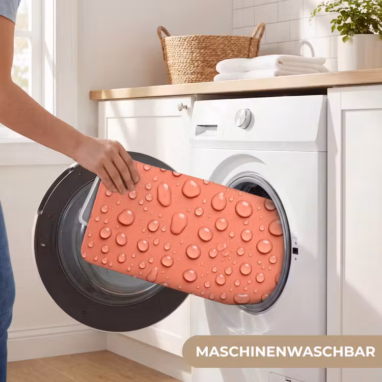 Water - Druppels - Roze Badmat middel -USP_WasbaarDE