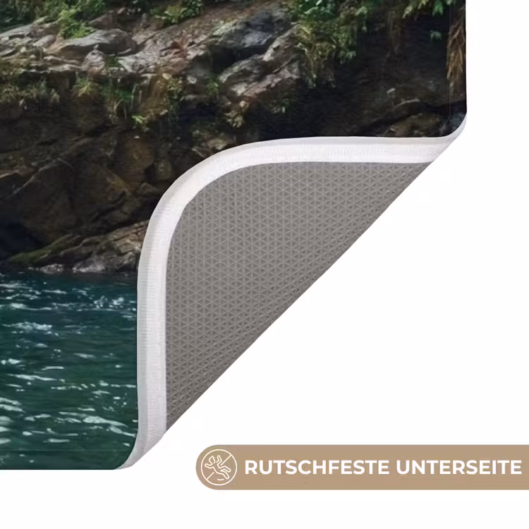 Waterval - Bos - Natuur - Groen Badmat middel -USP_AntislipDE