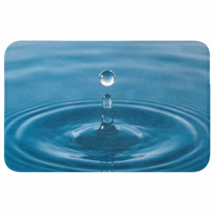 Waterdruppel - Water - Oppervlakte Badmat middel -3d