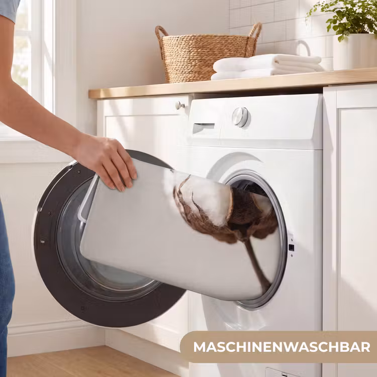 Katoenbol - Minimalistisch - Wit Badmat middel -USP_WasbaarDE