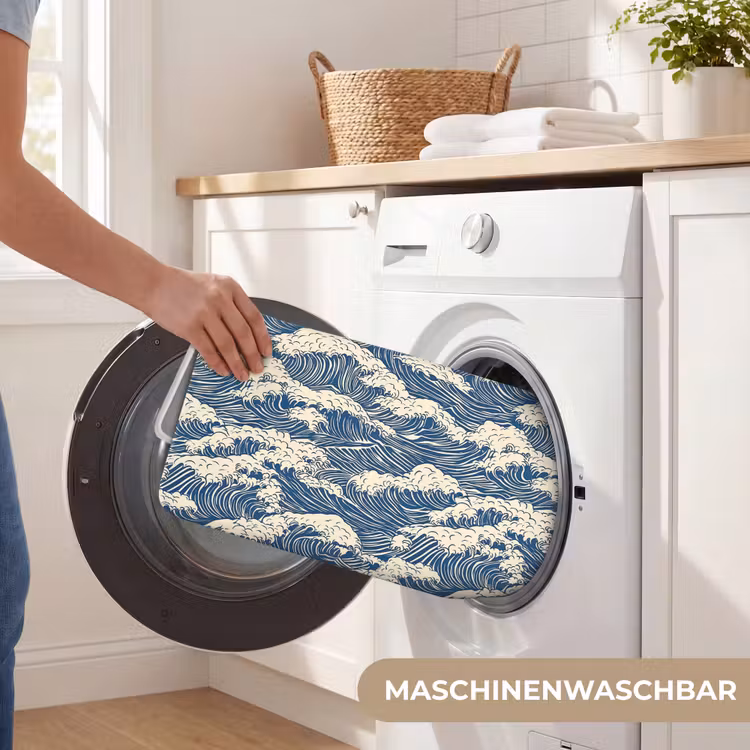 Golven - Klassiek - Blauw Badmat middel 997 -USP_WasbaarDE