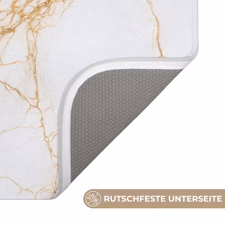 Wit - Goud - Marmer - Aders Badmat middel 997 -USP_AntislipDE