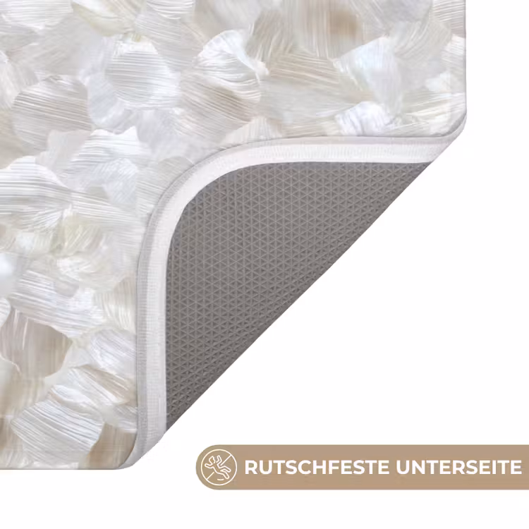 Wit - Penseelstreken - Reliëfeffect Badmat middel 997 -USP_AntislipDE