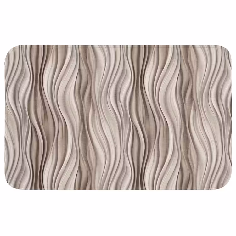 Golven - 3D - Crème Badmat middel 997 -3d