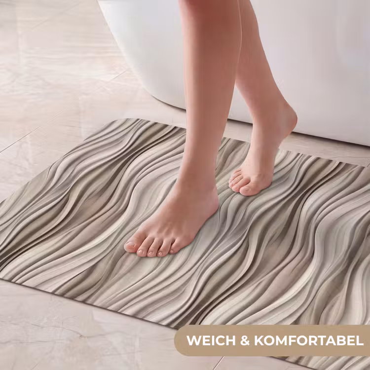 Golven - 3D - Crème Badmat middel 997 -USP_ZachtDE