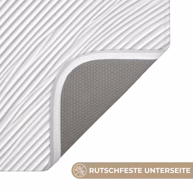 Golven - Ribbels - Wit Badmat middel 997 -USP_AntislipDE