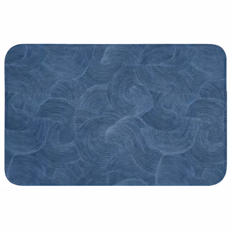 Golven - Textuur - Patroon - Blauw Badmat middel 997 -3d