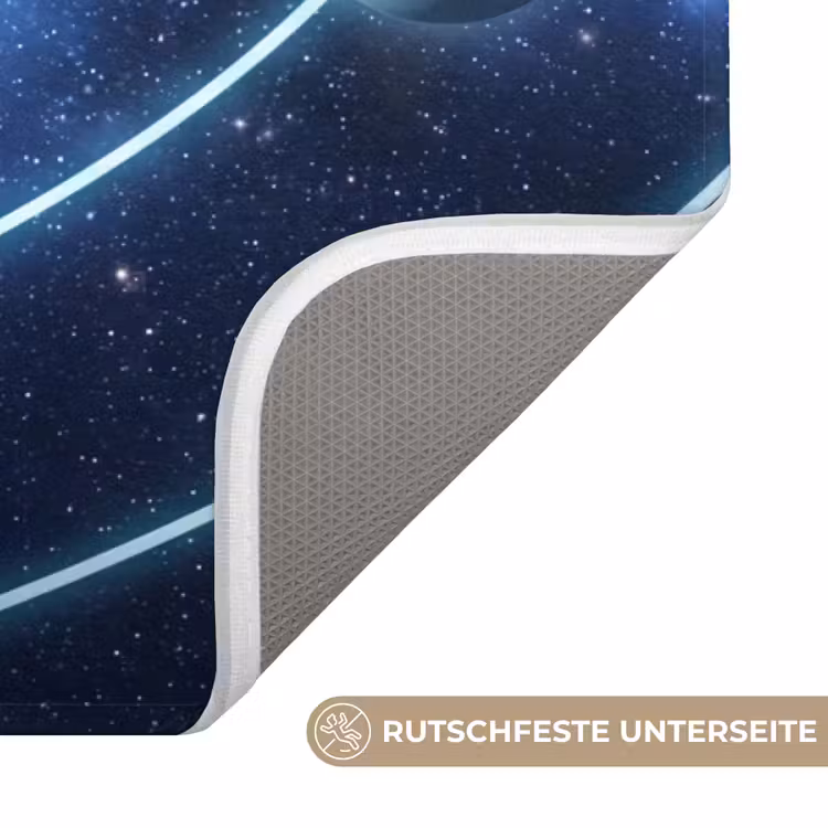 Ruimte - Zonnestelsel - Blauw Badmat middel -USP_AntislipDE