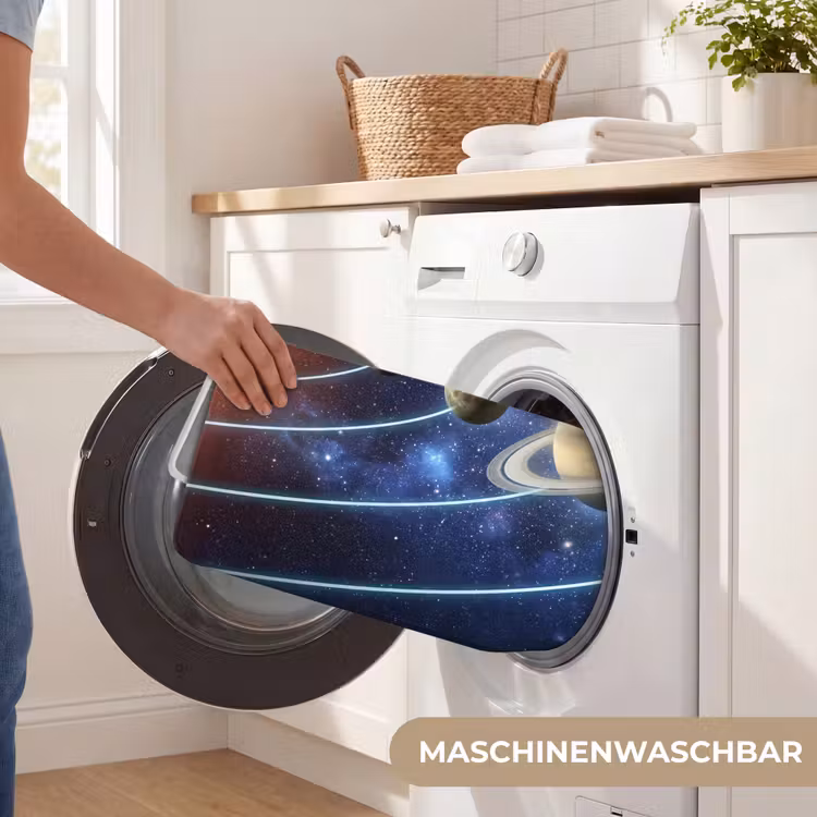 Ruimte - Zonnestelsel - Blauw Badmat middel -USP_WasbaarDE