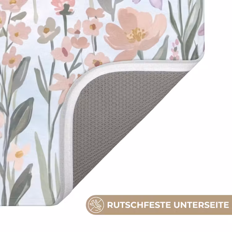 Weidebloemen - Illustratie - Kleurrijk Badmat middel -USP_AntislipDE
