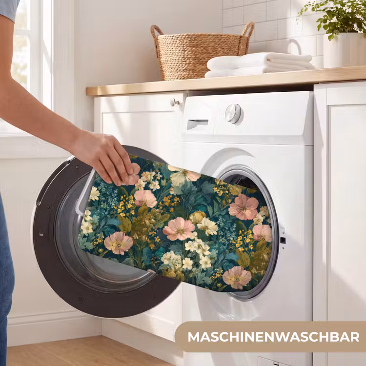 Wilde bloemen - Botanisch - Patroon - Roze - Romantisch Badmat middel 997 -USP_WasbaarDE