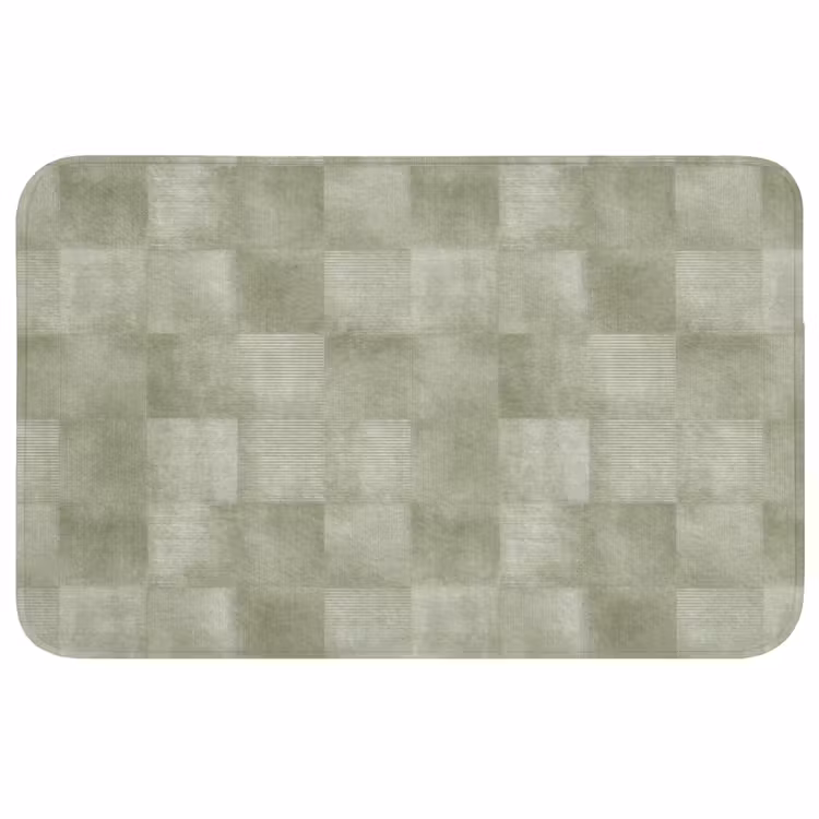 Vlakken - Rustiek - Groen Badmat middel 997 -3d