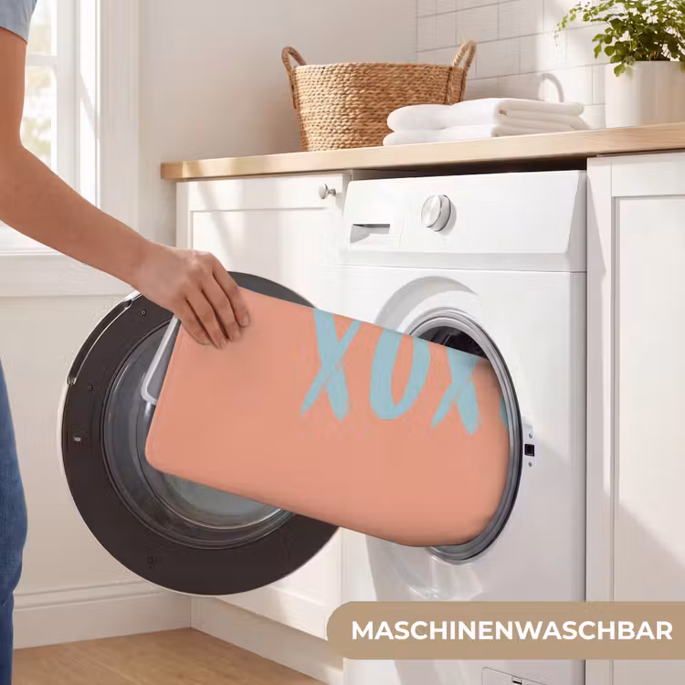 XOXO - Blauw - Perzikkleur Badmat middel -USP_WasbaarDE