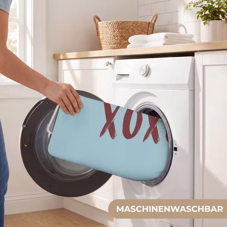 XOXO - Blauw - Rood Badmat middel -USP_WasbaarDE