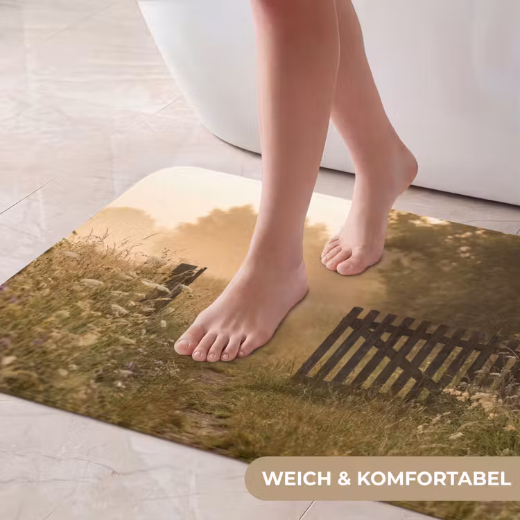 Hek - Natuur - Mist - Veld Badmat middel -USP_ZachtDE